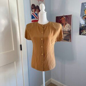 Tan Ellen Tracy Blouse